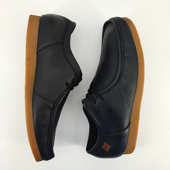 Clarks Men’s Shacre II Oxford-Schuh Black Leather Shoes Size 11